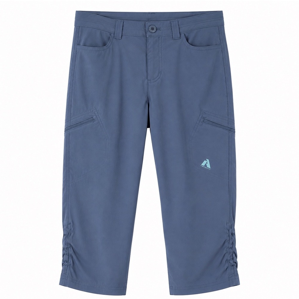 Eddie Bauer First Ascent 6 Graphite Grey Hiking Capri Pants Stretch Gorpcore